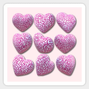 Lacy Hearts Magnet